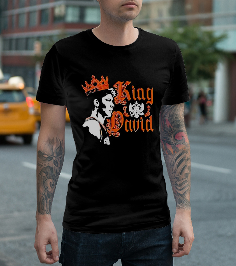 Illinois Fighting Illini Mens Basketball King David Mirkovic T-Shirt