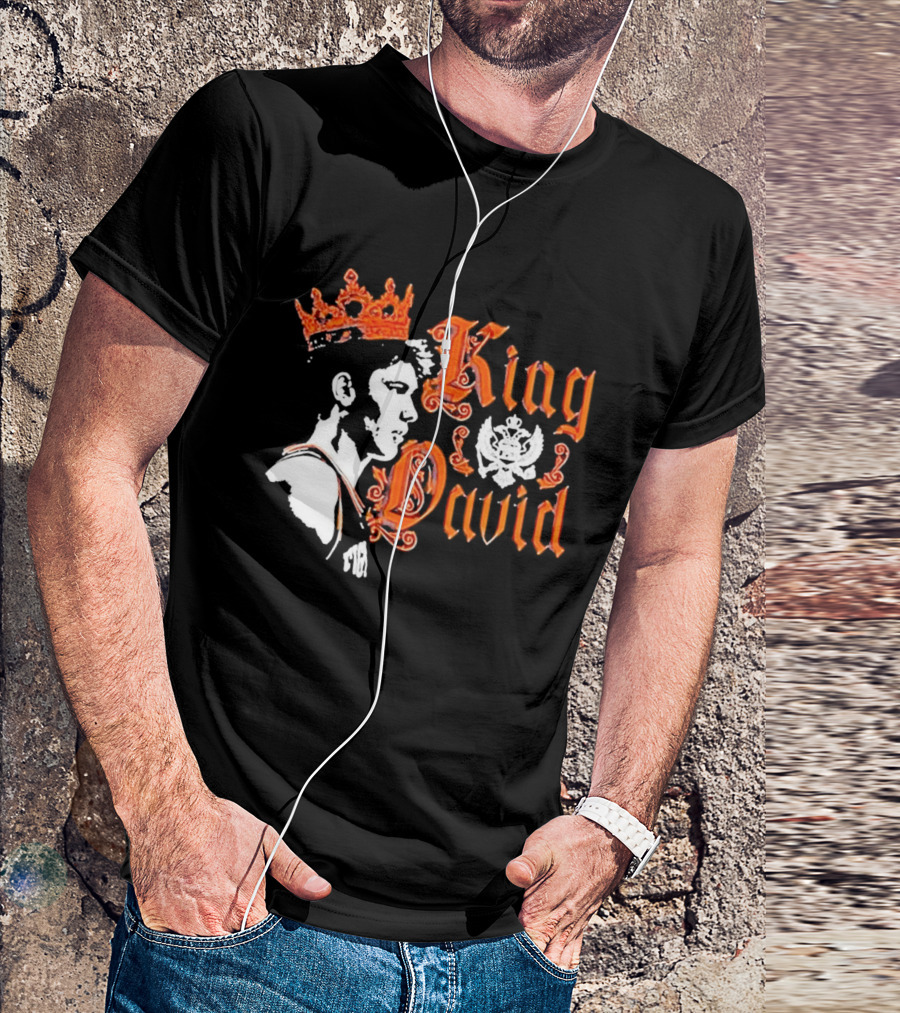 Illinois Fighting Illini Mens Basketball King David Mirkovic T-Shirt