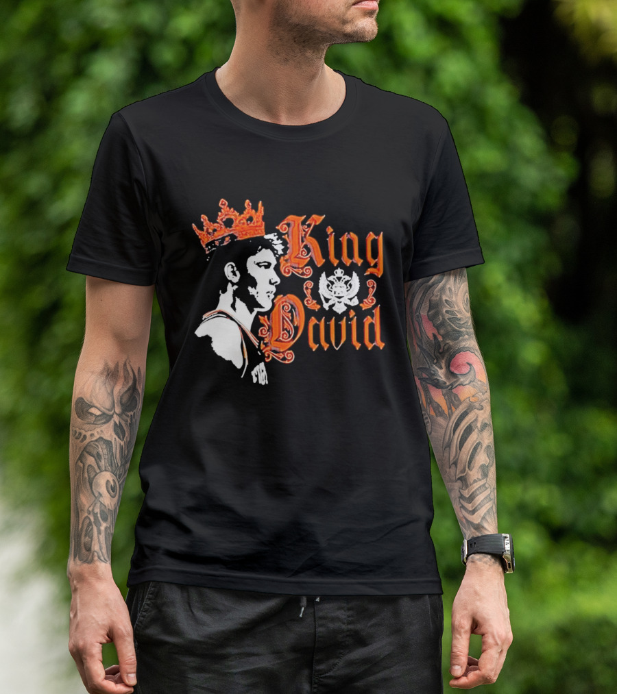 Illinois Fighting Illini Mens Basketball King David Mirkovic T-Shirt