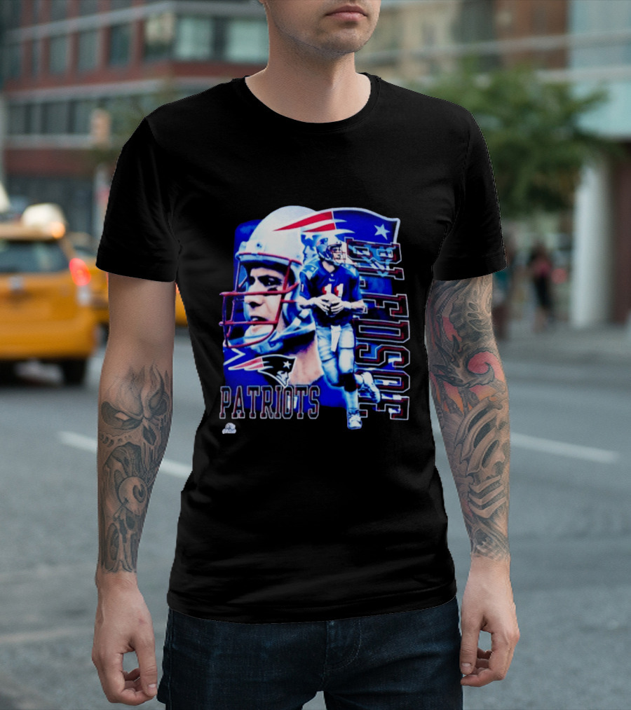 Drew Bledsoe 11 Patriots NFL Quarterback New England Football T-Shirt