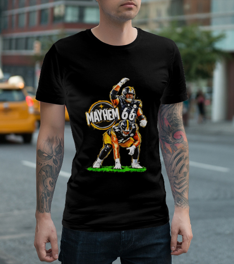 Mayhem 66 Pittsburgh Steelers Football T-Shirt