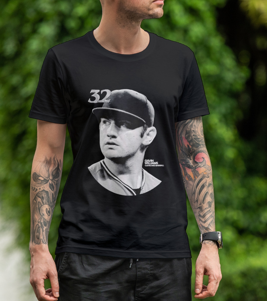 Gavin Williams 32 Cleveland Guardians Vintage Lineage Series T-Shirt