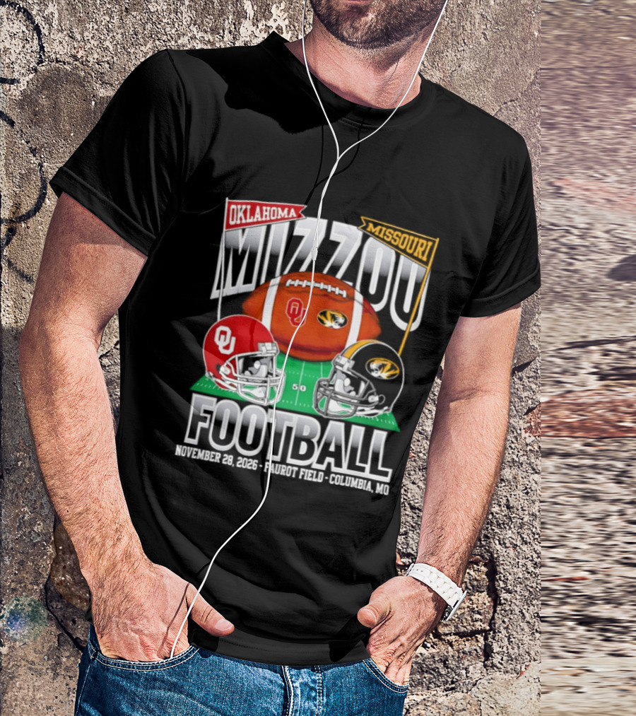 Mizzou Oklahoma Football September 12 2026 Faurot Field Columbia Missouri T-Shirt