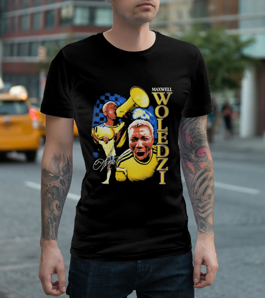 Maxwell Woledzi Nashville SC Vibrant Celebration Soccer T-Shirt
