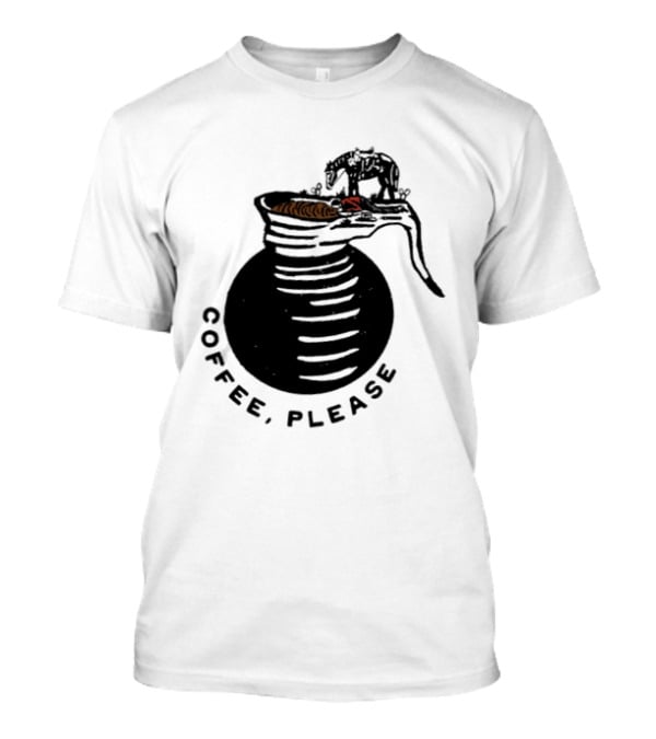 Coffee Please Cowboy And Horse Western Pot T-Shirt