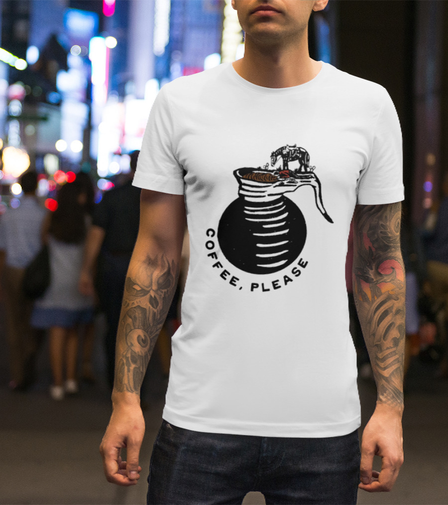 Coffee Please Cowboy And Horse Western Pot T-Shirt