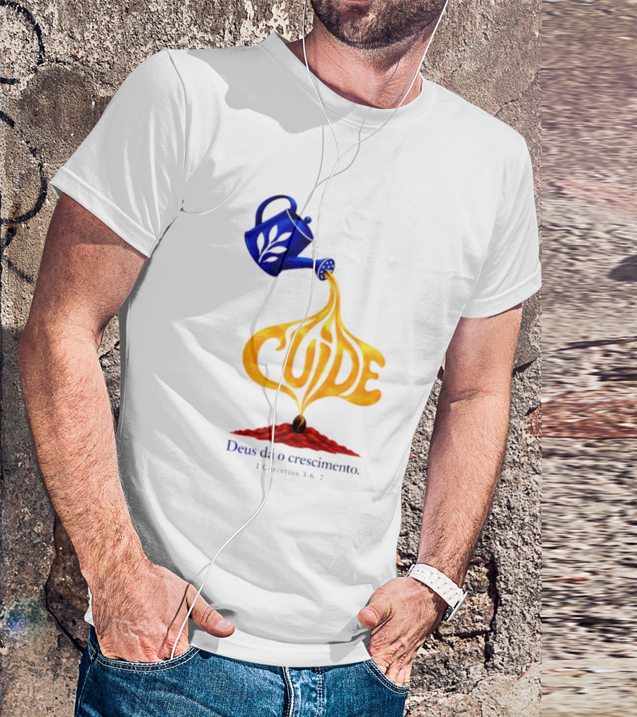 Cuide Deus Dá O Crescimento 1 Coríntios 3 6 7 Watering Can T-Shirt