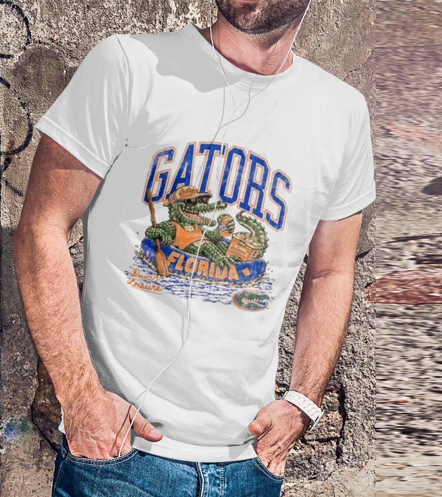 Florida Gators Duvin Leisure Alligator Floating Tube Gators Gear T-Shirt