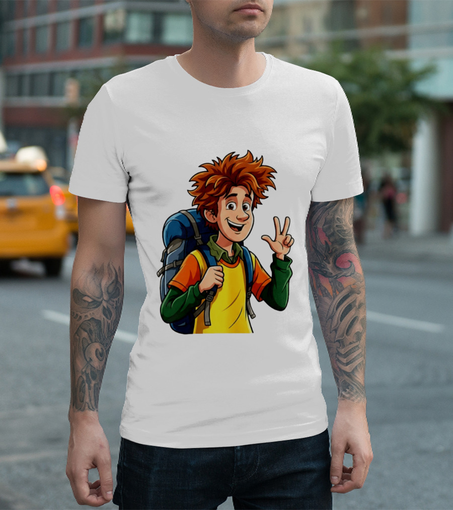 Johnny Hotel Transylvania Cartoon Character Adventure Backpack T-Shirt