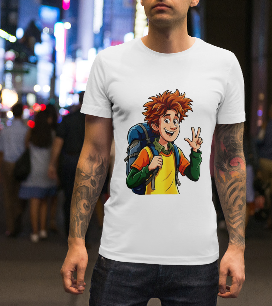 Johnny Hotel Transylvania Cartoon Character Adventure Backpack T-Shirt