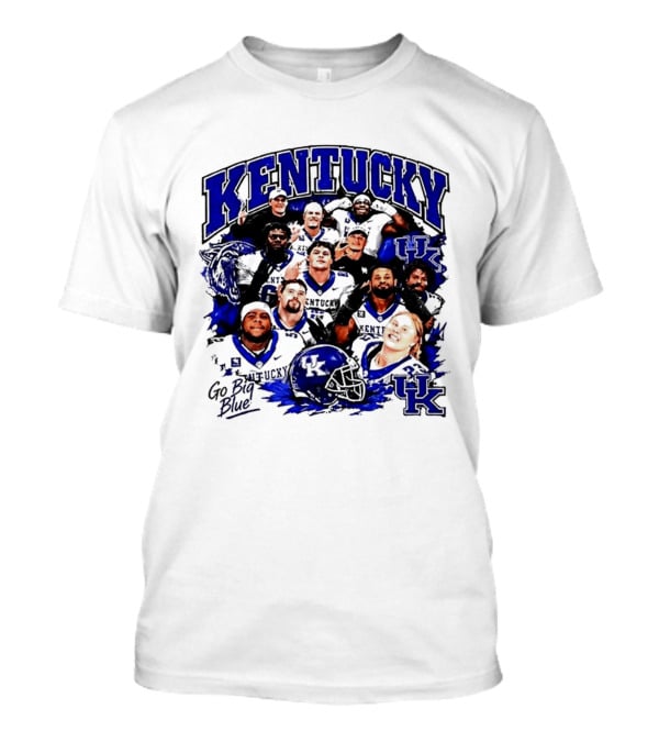 Kentucky Wildcats Go Big Blue Team UK Football Players T-Shirt