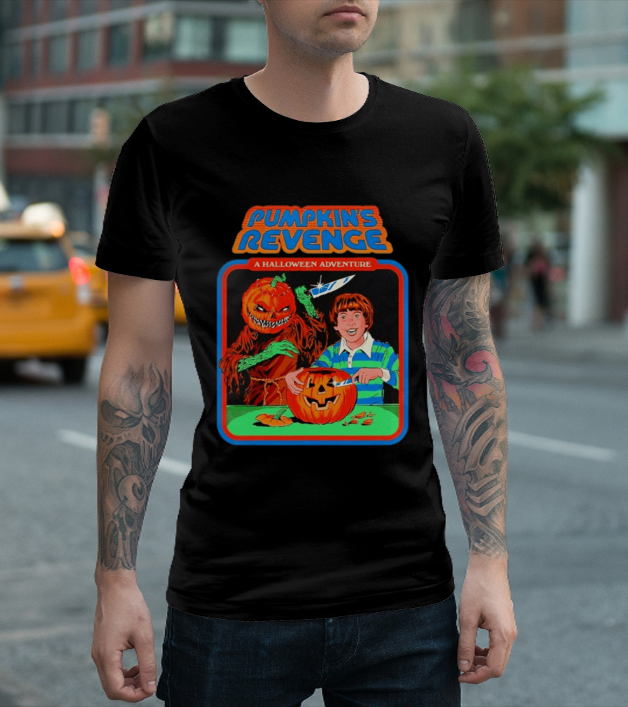 Pumpkin's Revenge A Halloween Adventure Creepy Jack O' Lantern T-Shirt