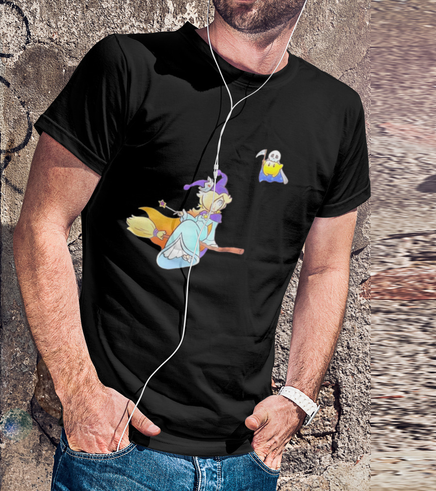 Rosalina Witch Broomstick With Luma Halloween Magic Adventure T-Shirt