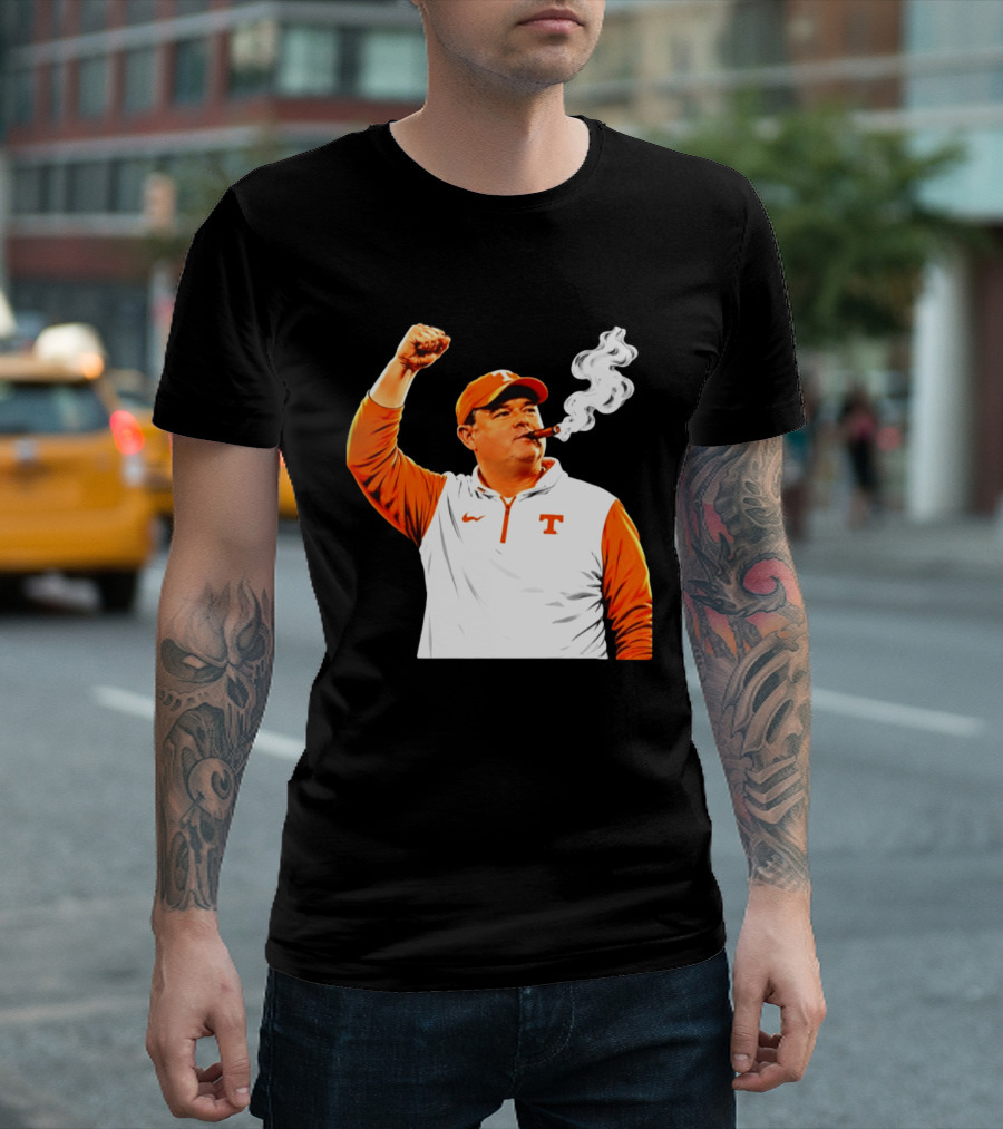Tennessee Volunteers Josh Heupel Smoke 'Em Cigar Celebration T-Shirt
