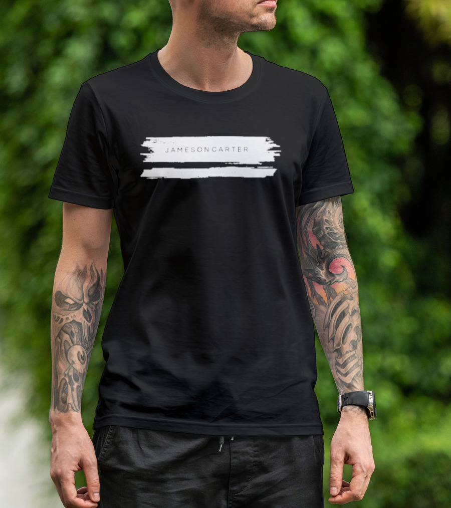 Jameson Carter Paint Stripes Clean Style Text Fashion T-Shirt