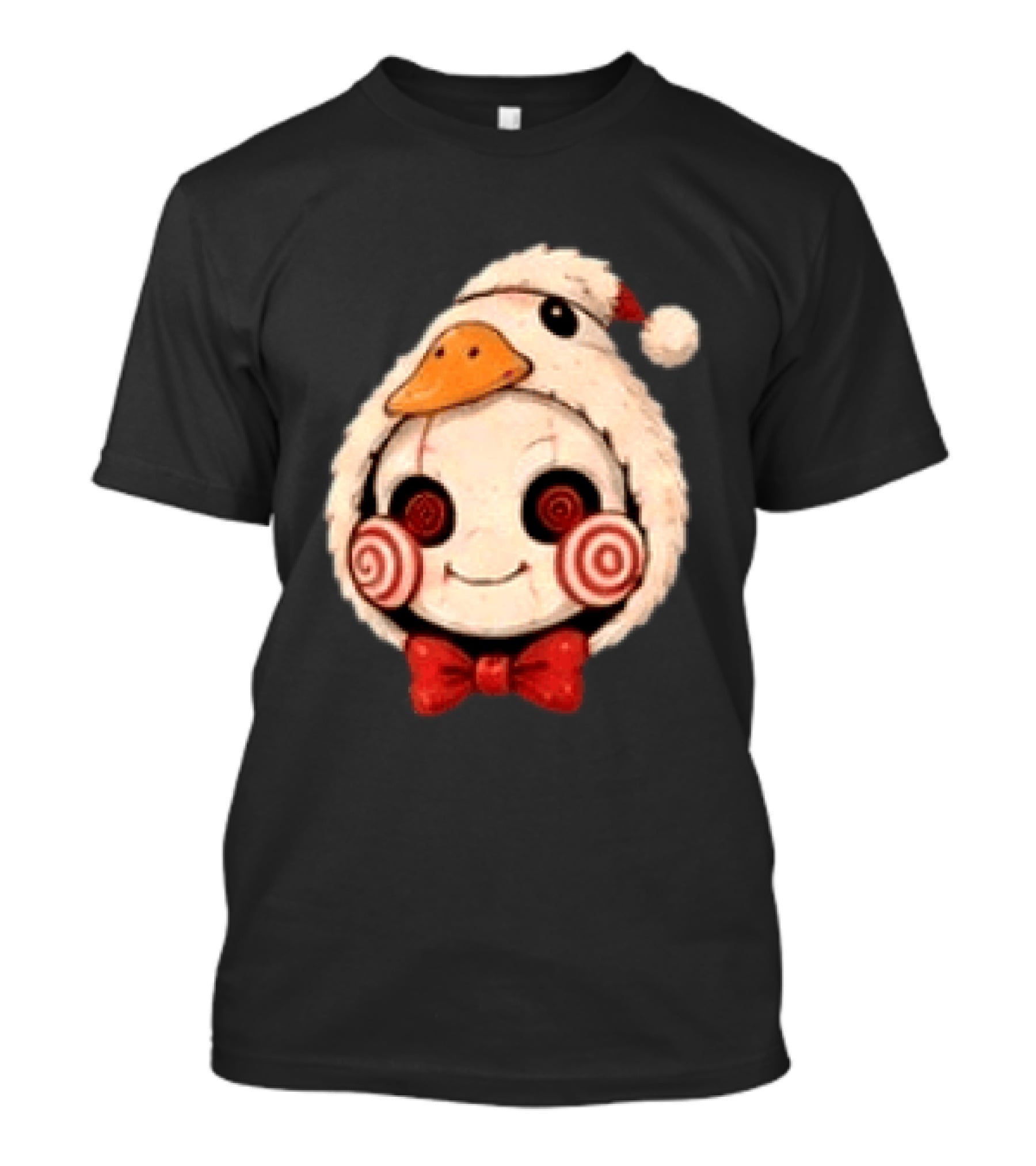 Jigsaw I Want To Play A Game With Cookies Christmas Santa Chicken Costume T-Shirt