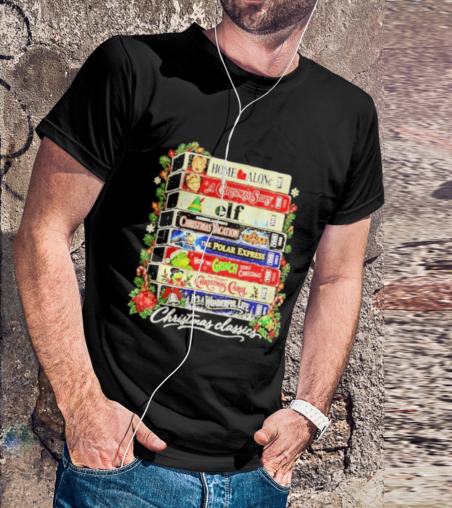 Christmas Classics Home Alone A Christmas Story Elf Christmas Vacation The Polar Express Grinch A Christmas Carol It's A Wonderful Life T-Shirt