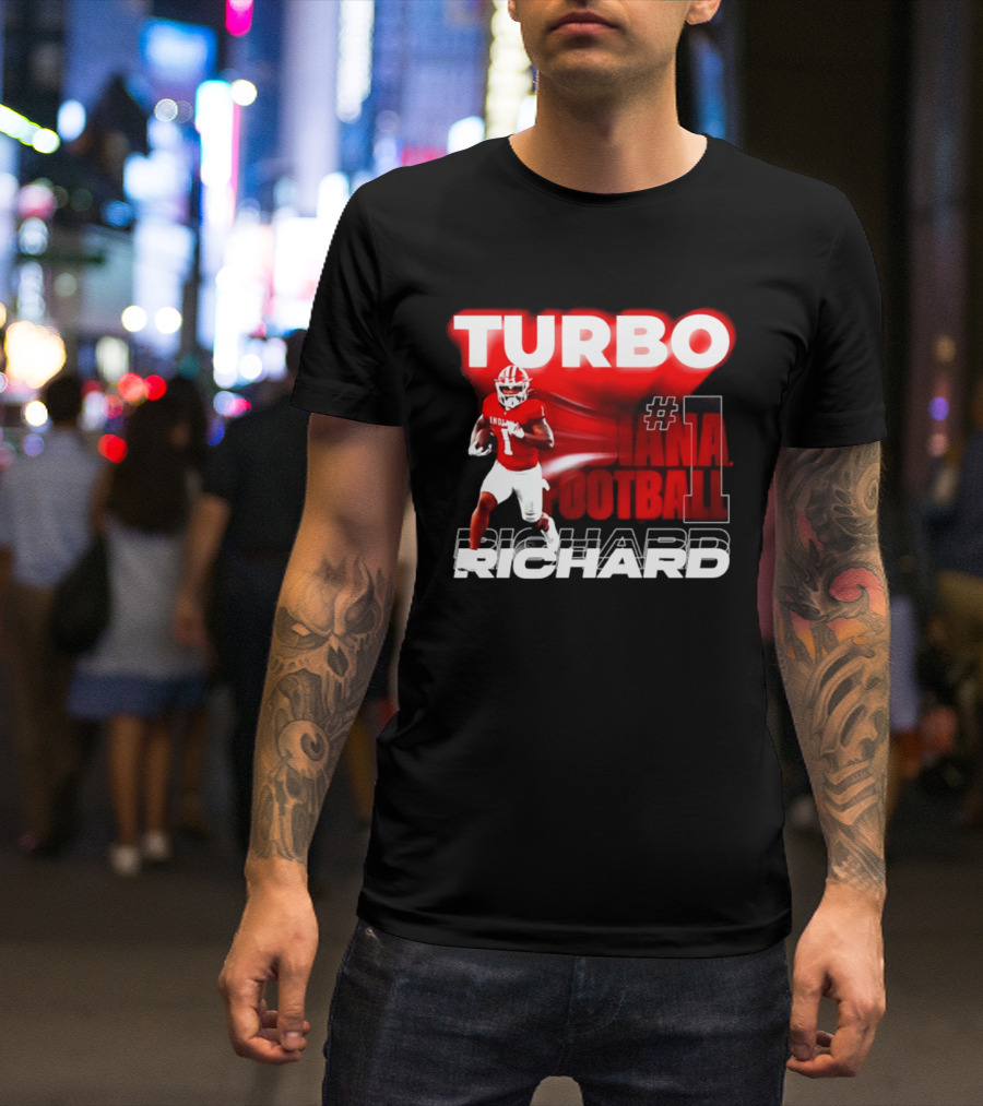 Indiana Hoosiers Turbo Richard #1 Football NCAA 2026 T-Shirt