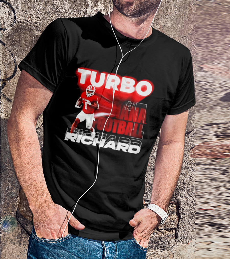 Indiana Hoosiers Turbo Richard #1 Football NCAA 2026 T-Shirt