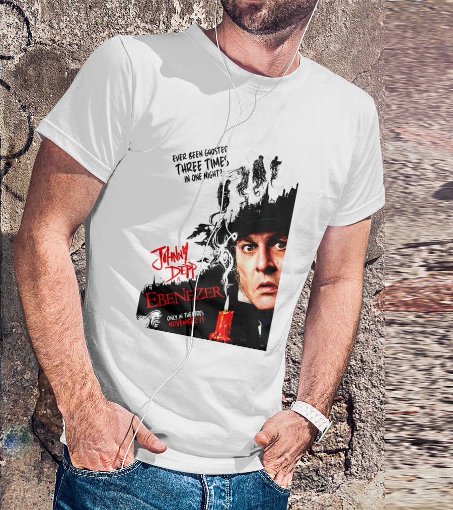 Johnny Depp Ebenezer Ghosted Three Times Movie In Theatres November 13 T-Shirt