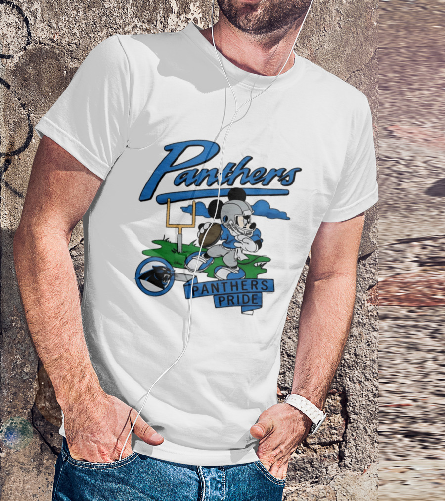 Panthers Pride Mickey Mouse Football Carolina Panthers Disney Collaboration T-Shirt