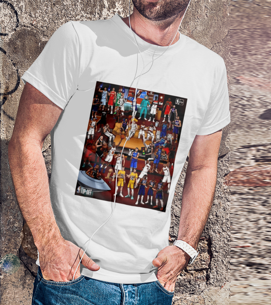 NBA 2026 2027 Season Tip Off Cartoon Players All Stars T-Shirt