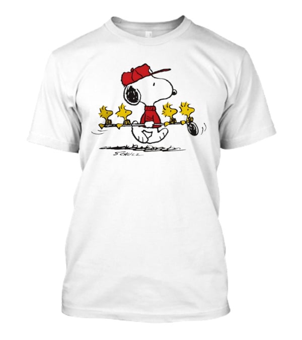 Snoopy And Woodstock Caddie Golfing Peanuts Comic Charles Schulz T-Shirt