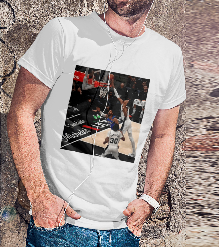Victor Wembanyama San Antonio Spurs Block Shot Action Thunder Game T-Shirt