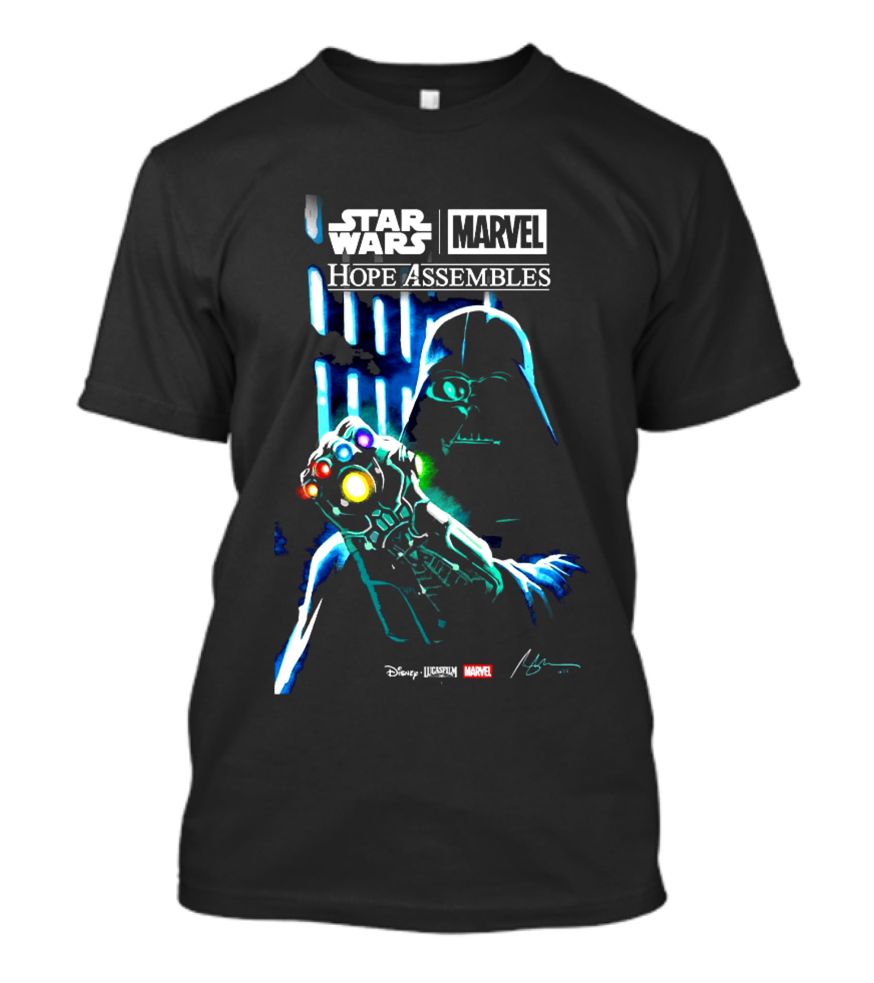 Star Wars Marvel Hope Assembles Darth Vader Infinity Gauntlet Disney Lucasfilm T-Shirt