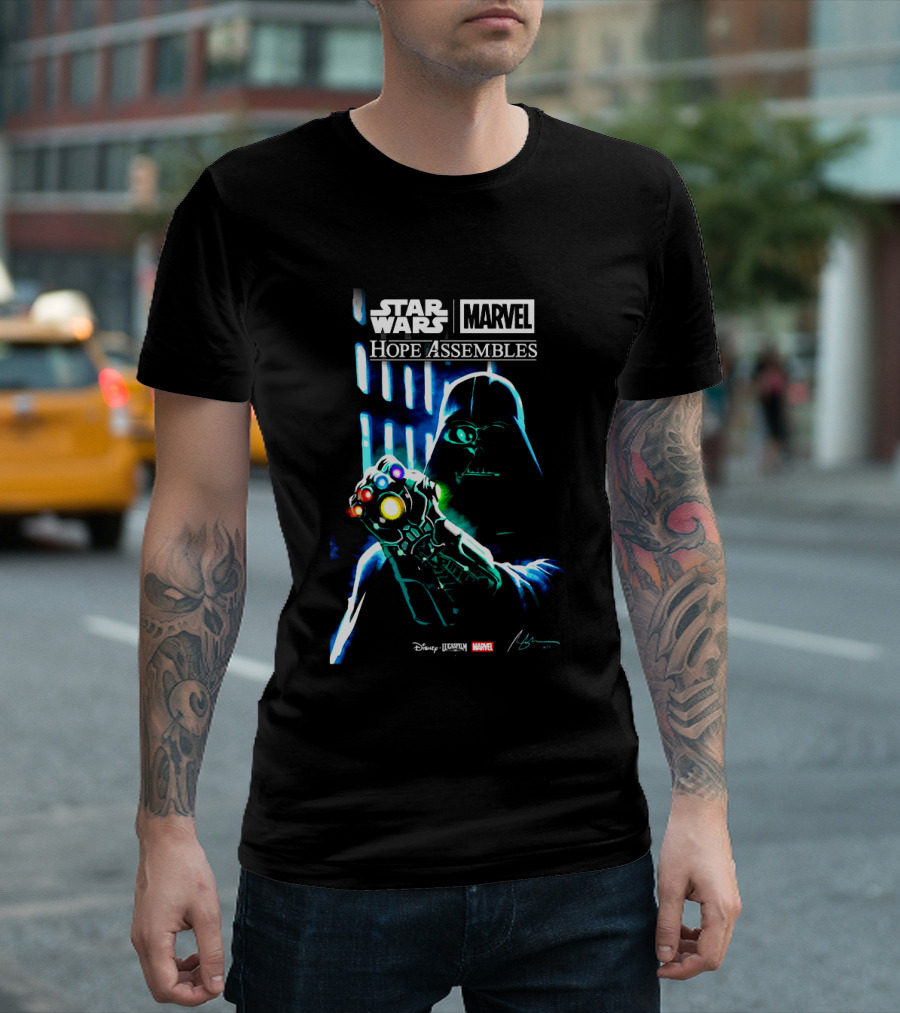 Star Wars Marvel Hope Assembles Darth Vader Infinity Gauntlet Disney Lucasfilm T-Shirt