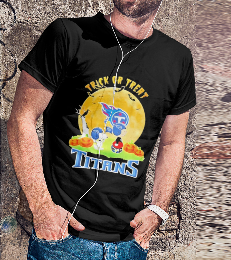 Tennessee Titans Peanuts Trick Or Treat Halloween 2026 Abbey Road T-Shirt