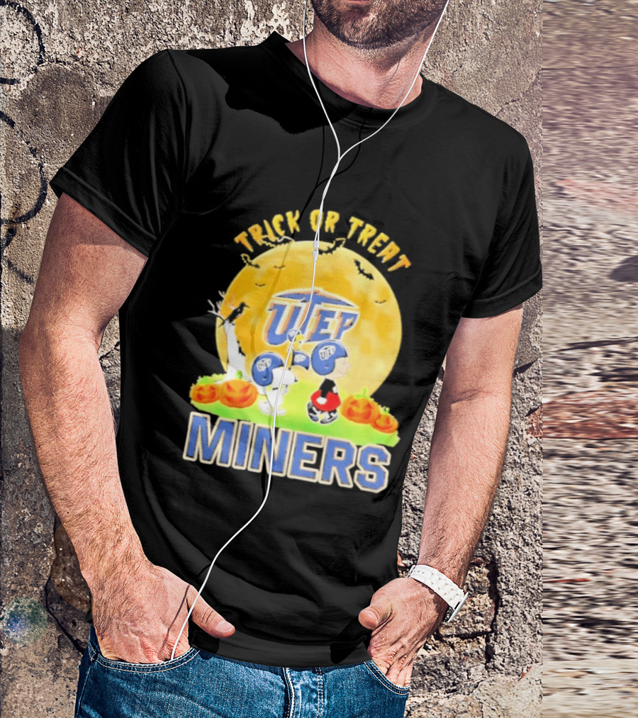 UTEP Miners Trick Or Treat Peanuts Halloween 2026 T-Shirt