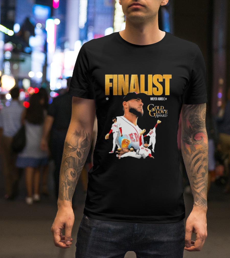 Wilyer Abreu Red Sox Gold Glove Finalist Award T-Shirt