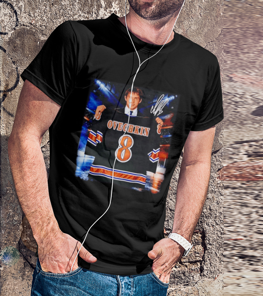 Ovechkin 8 Washington Capitals Rookie Jersey Signature T-Shirt