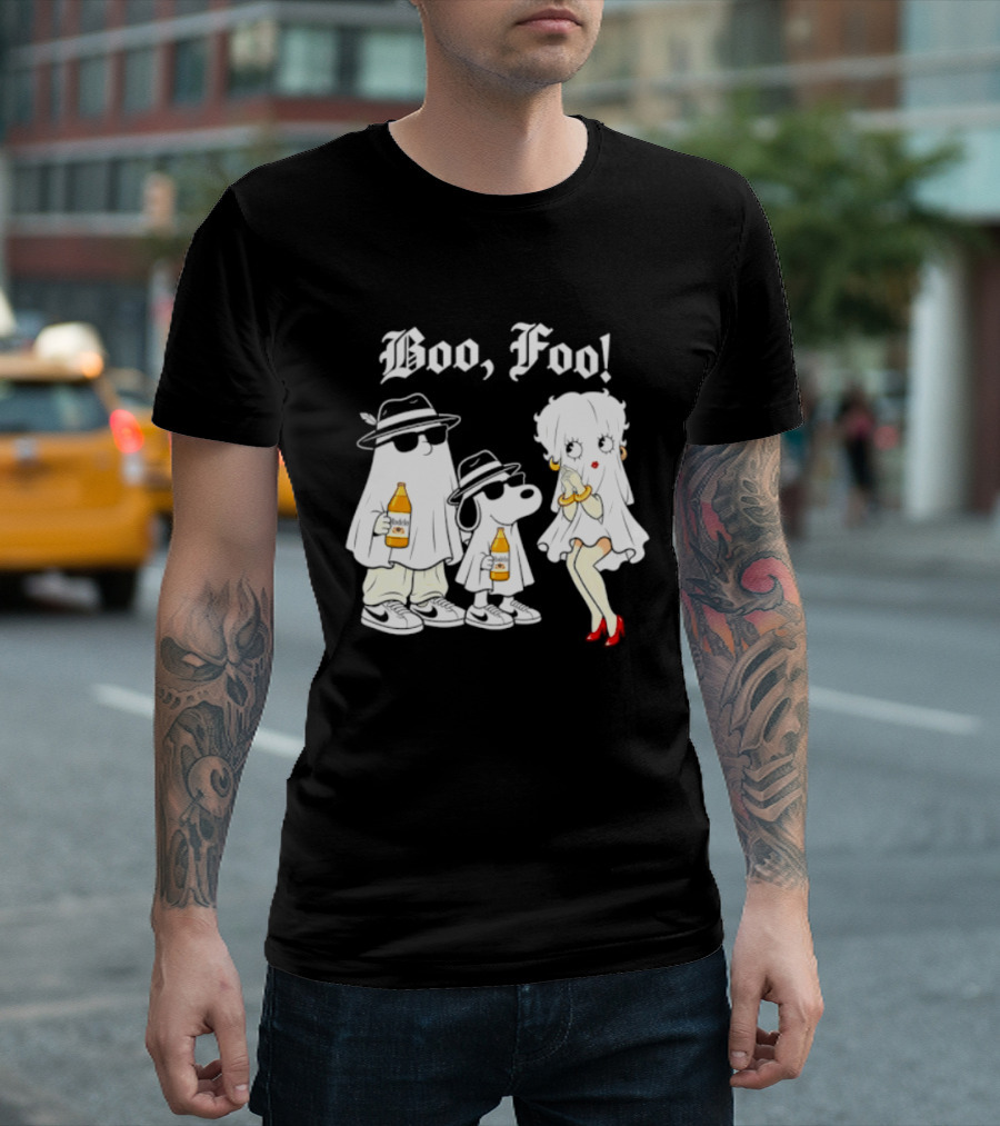 Boo Foo Snoopy And Friends Beer Modelo Betty Boop T-Shirt