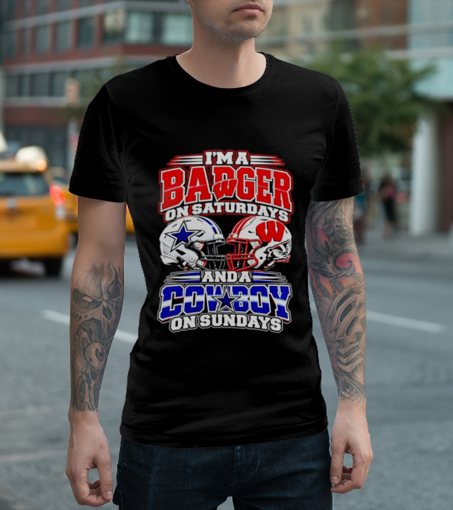 I'm A Badger On Saturdays And A Cowboy On Sundays 2026 T-Shirt