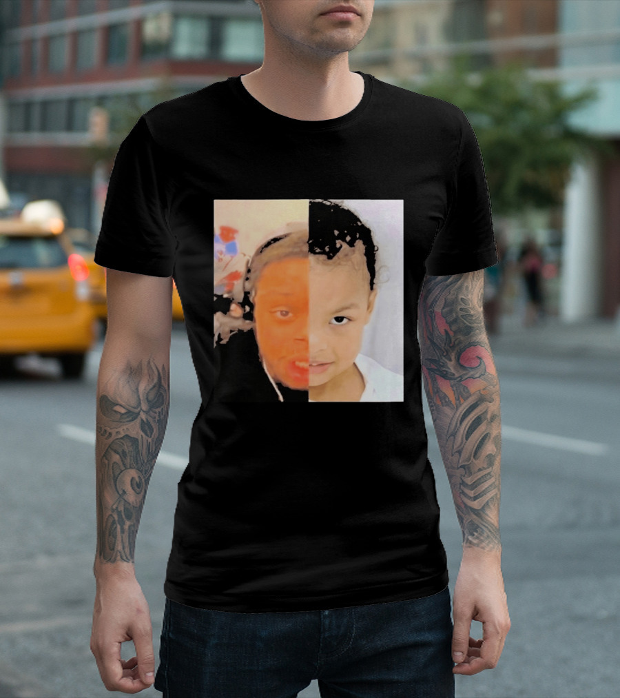 Chrisean Jr Cuffem Split Face Meme Viral Trend T-Shirt