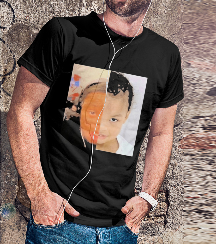 Chrisean Jr Cuffem Split Face Meme Viral Trend T-Shirt