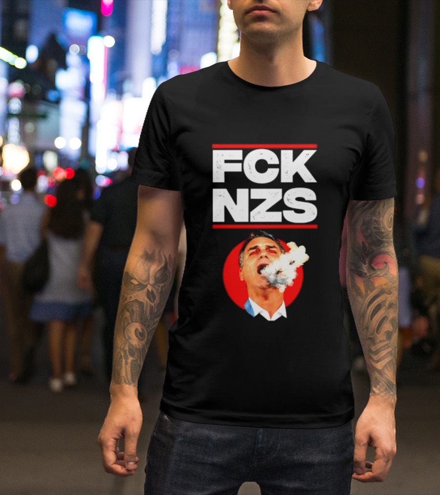 FCK NZS Jair Bolsonaro Political Satire Smoking T-Shirt