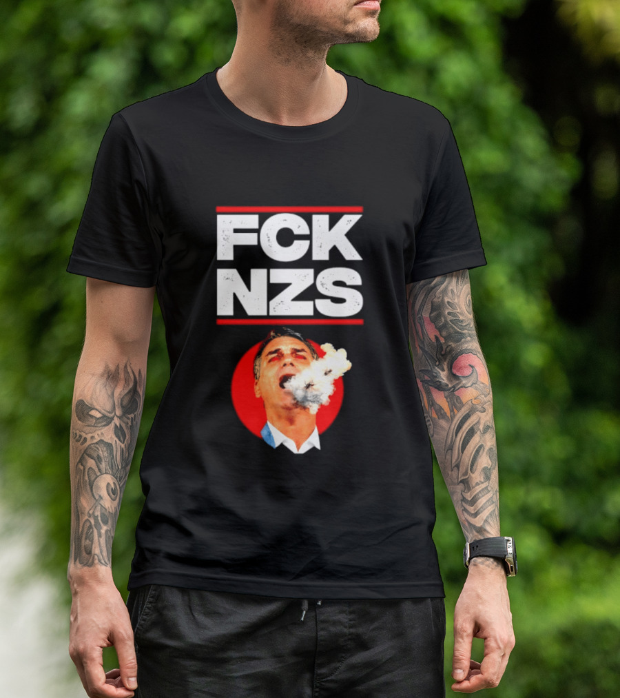FCK NZS Jair Bolsonaro Political Satire Smoking T-Shirt