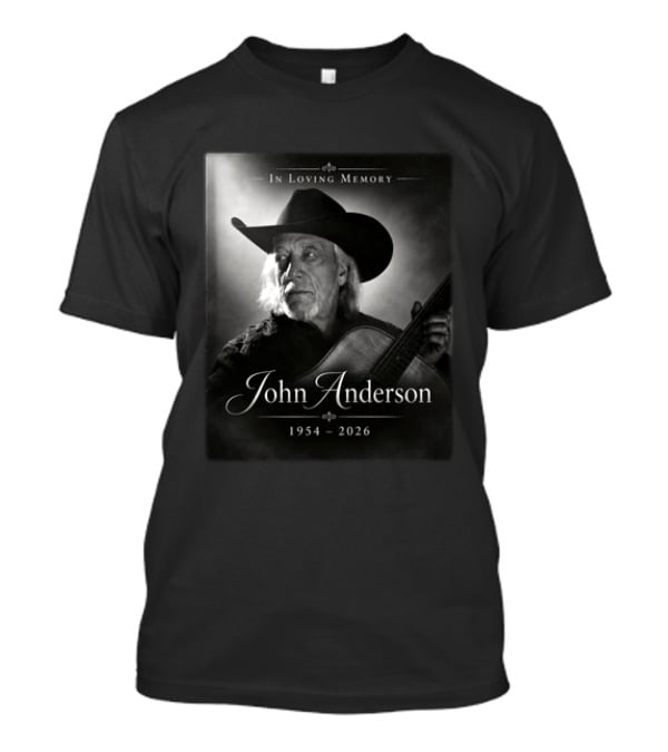 In Loving Memory John Anderson 1954 2026 Cowboy Hat Guitar T-Shirt