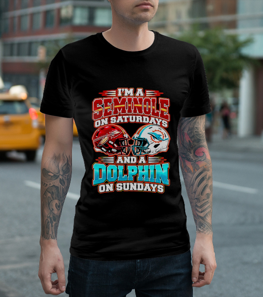 I'm A Seminole On Saturdays And A Dolphin On Sundays T-Shirt