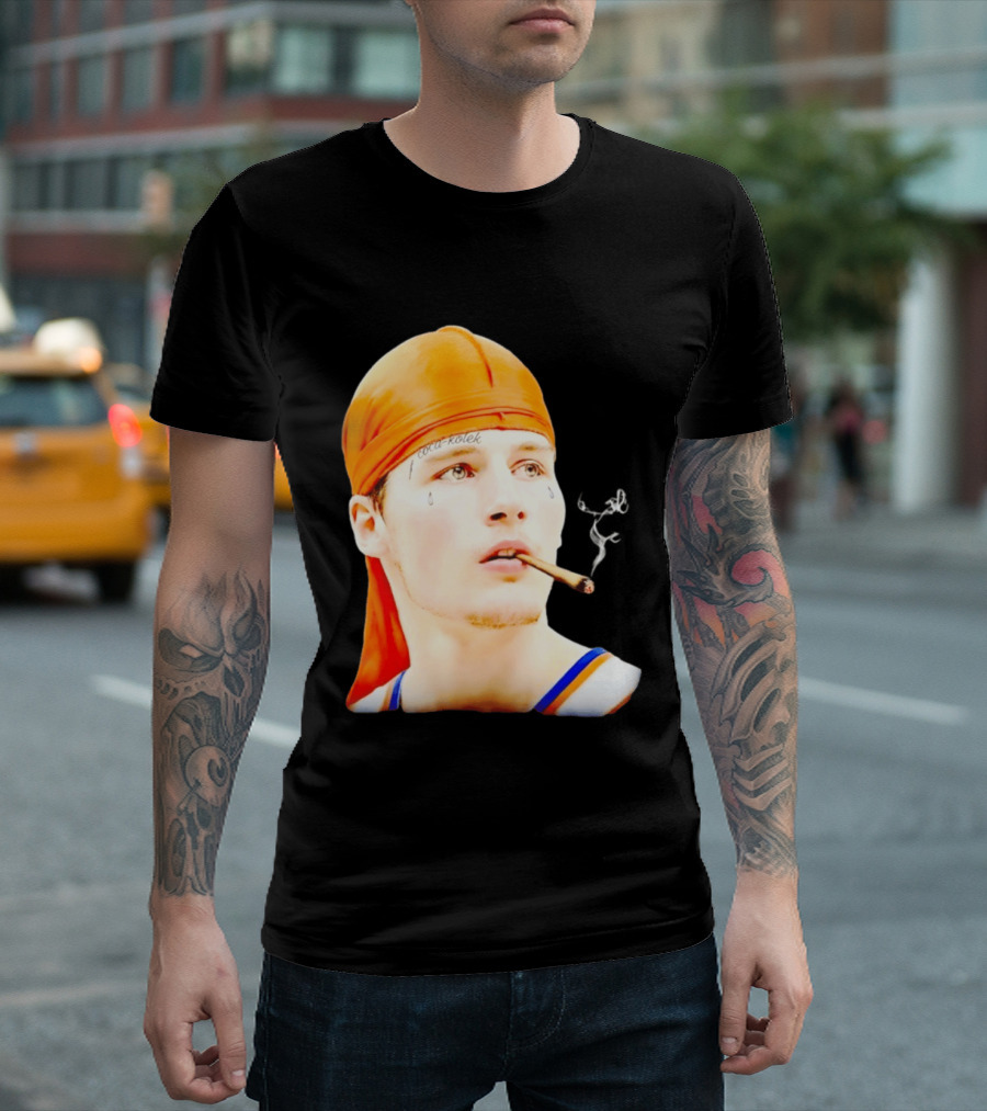 Gangsta Kolek Tyler Kolek Cool Kolek New York Knicks Cigar T-Shirt