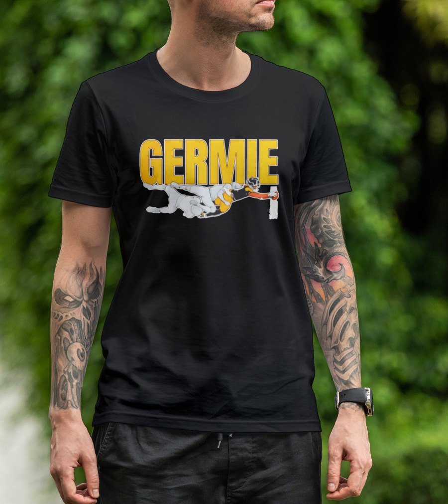 Germie Bernard Touchdown Dive Football Action T-Shirt