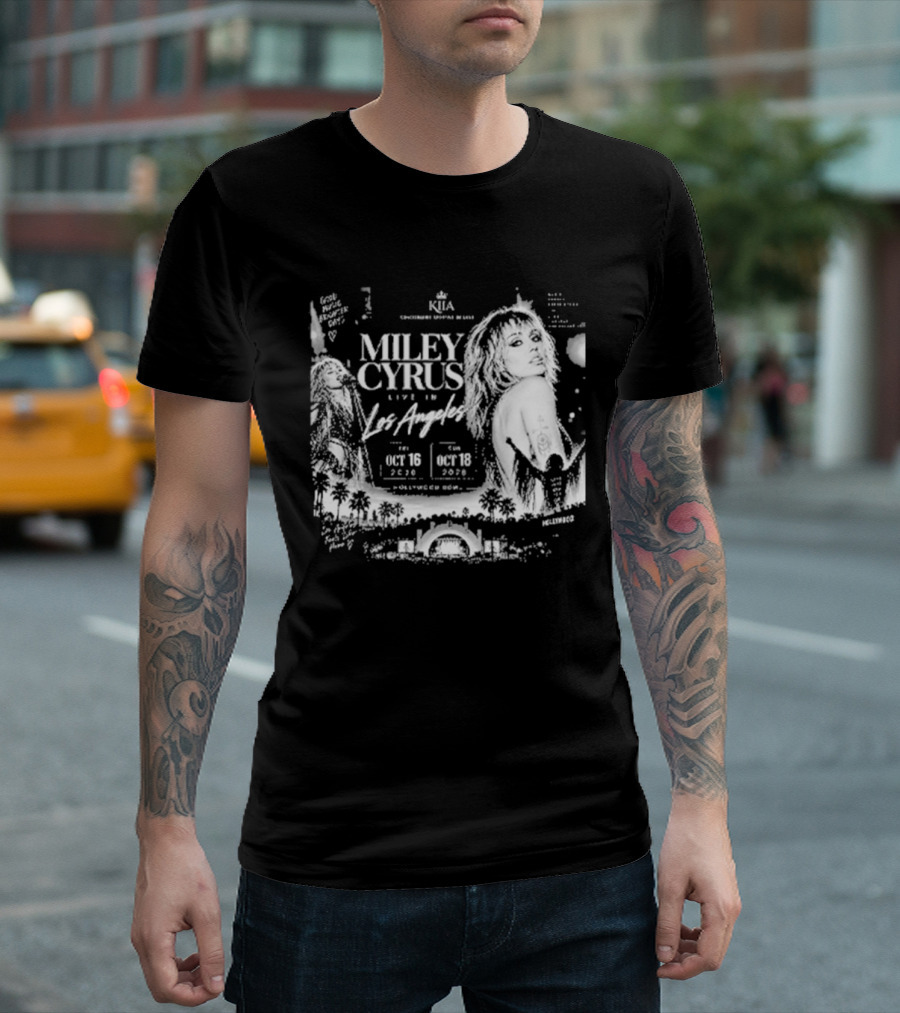 Miley Cyrus Live In Los Angeles October 18 2023 Hollywood Bowl T-Shirt