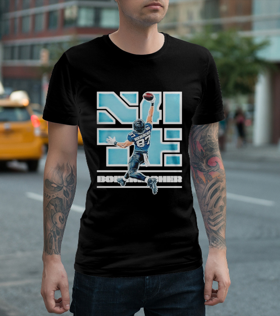 Nate Boerkircher Jacksonville Jaguars 87 One Hand Catch Pose T-Shirt