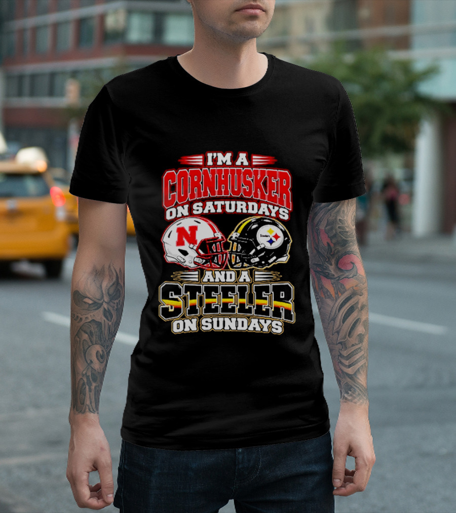 I'm A Cornhusker On Saturdays And A Steeler On Sundays T-Shirt