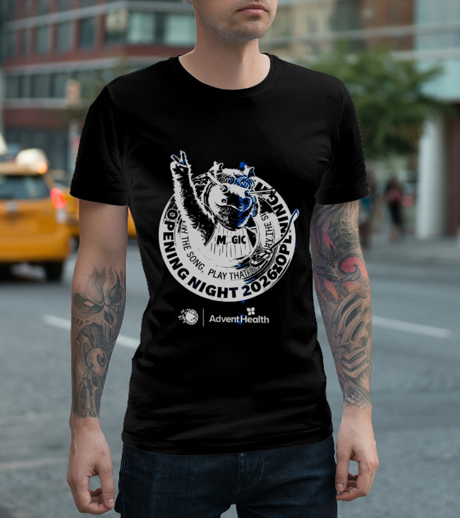 Orlando Magic STUFF Mascot Opening Night 2026 Advent Health T-Shirt