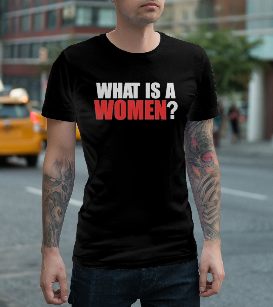 What Is A Women Question Bold White Red T-Shirt