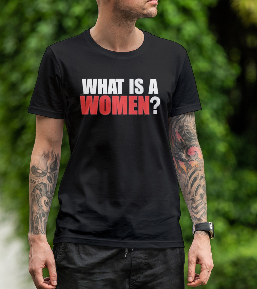 What Is A Women Question Bold White Red T-Shirt
